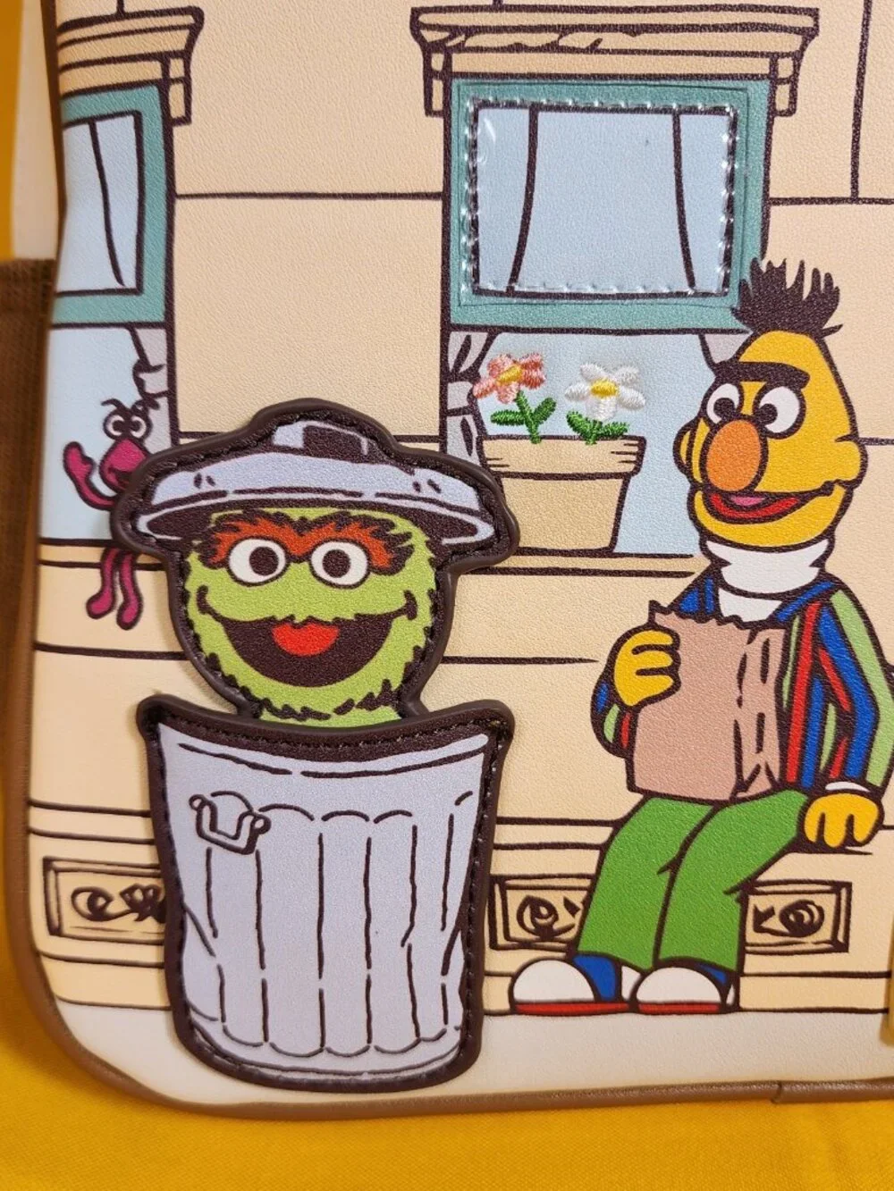 Sesame Street Block Characters Elmo , Oscar , Burt , Ernie Mini Backpack NEW